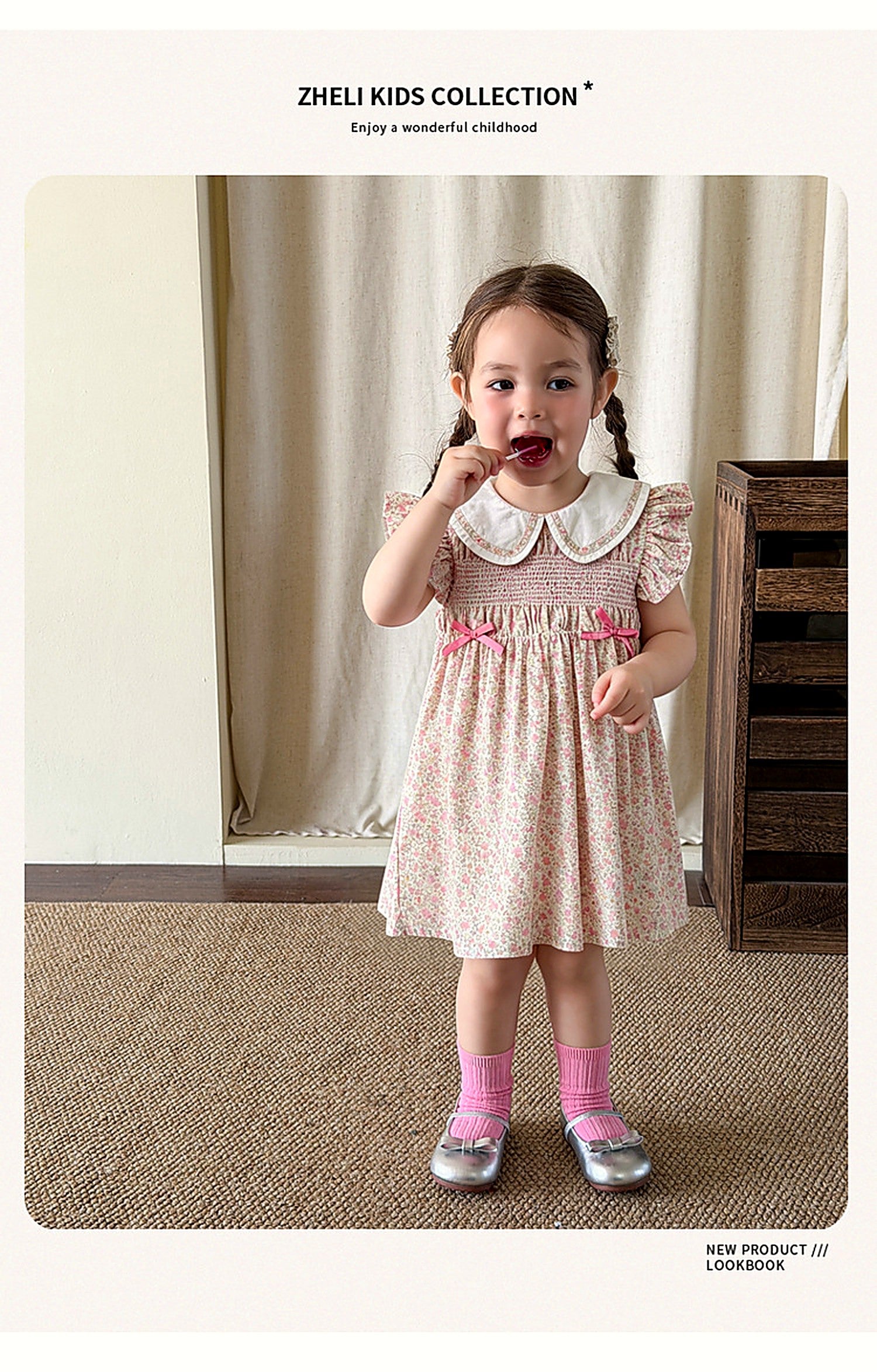 The warm-pink Campion Dress in washed cotton.